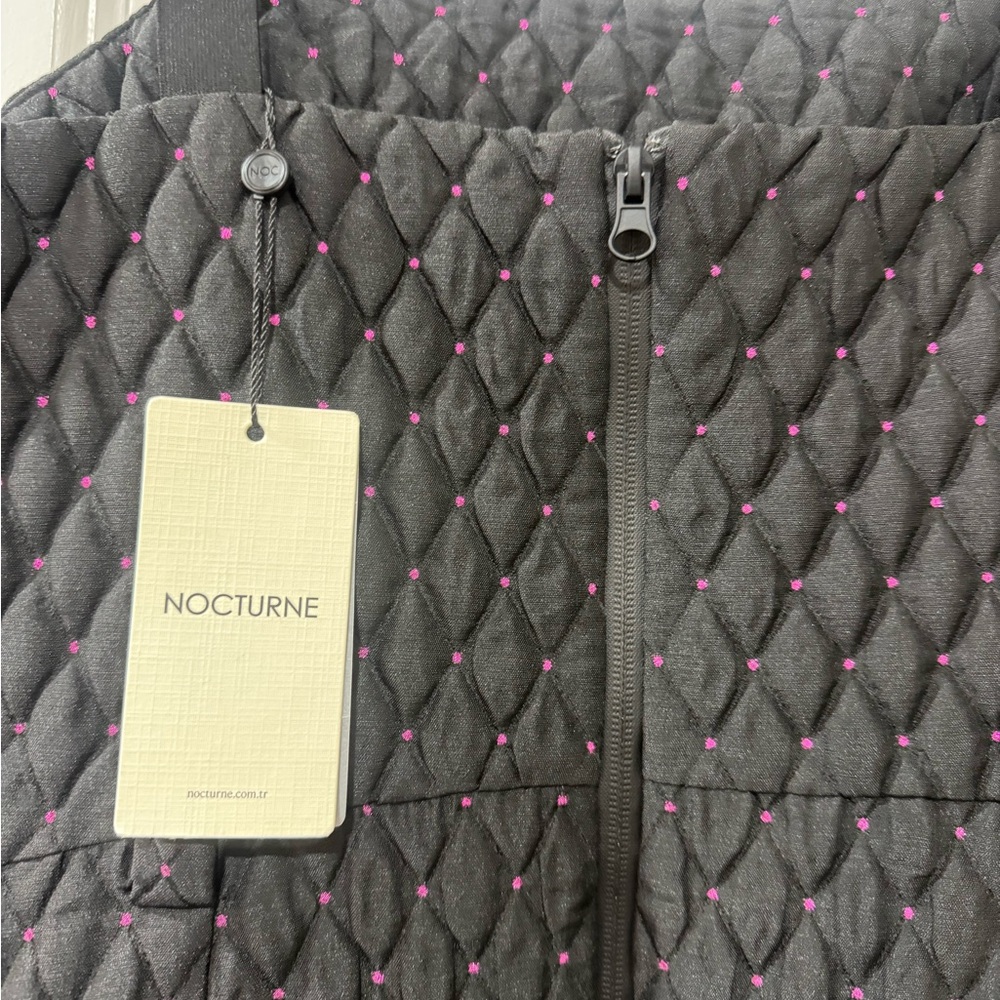 Nocturne Black Quilted Dress Size 38 - Picture 6 of 9